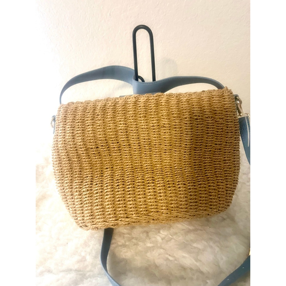 Likedreams Sunset Straw Tote in Ash Blue Medium Size - Picture 2 of 7